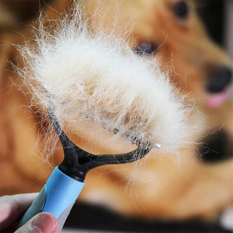 Escova Anti-Nós com Dentes em Aço Inoxidável – Para Pelagem Espessa | Painless Pet Hair Remover - Thick Coat Dematting & Shedding Tool