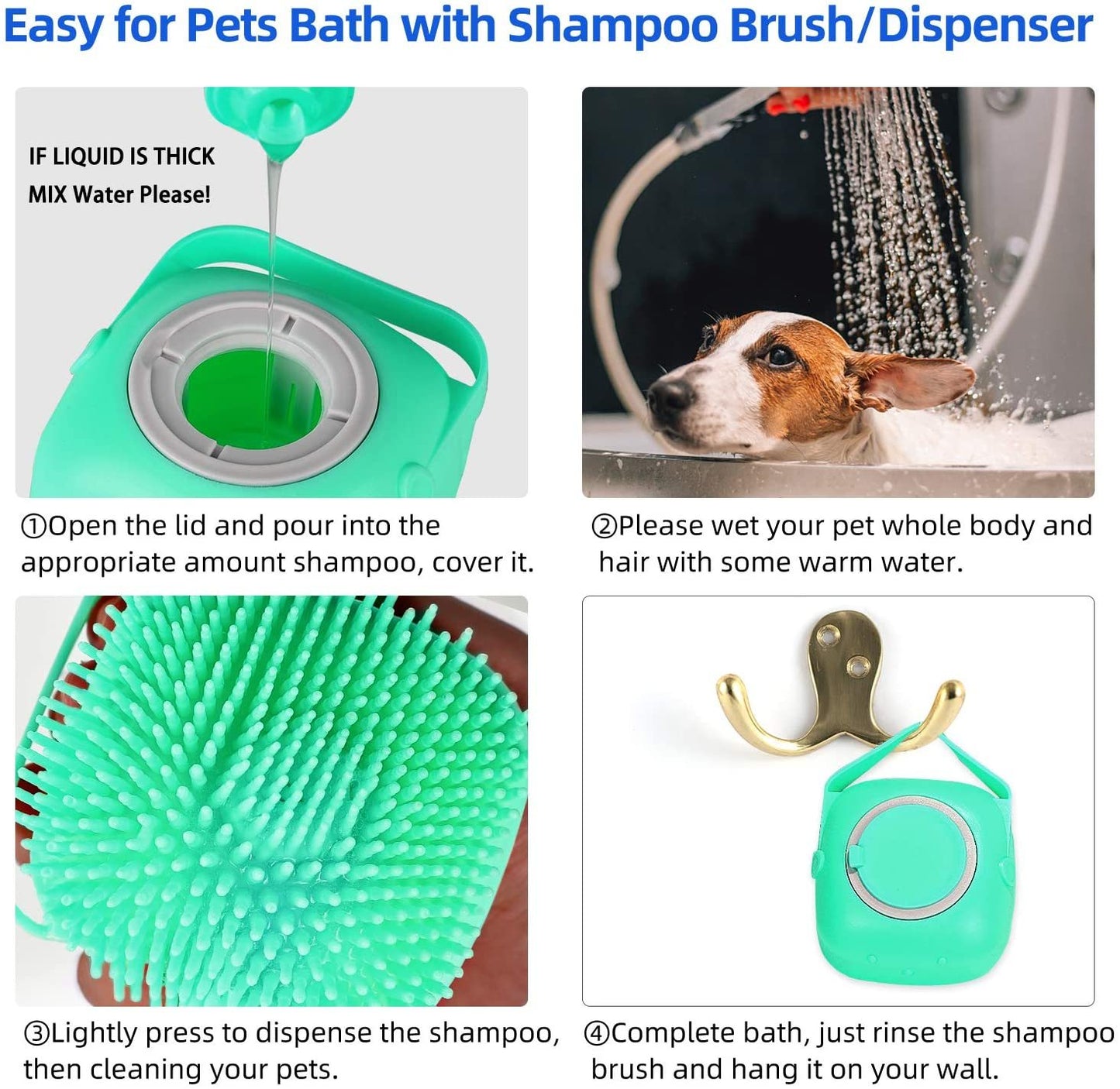 Dispensador de Sabão com Massajador – Silicone Suave e Prático | Silicone Scrubber & Soap Dispenser – Exfoliating Massage Brush