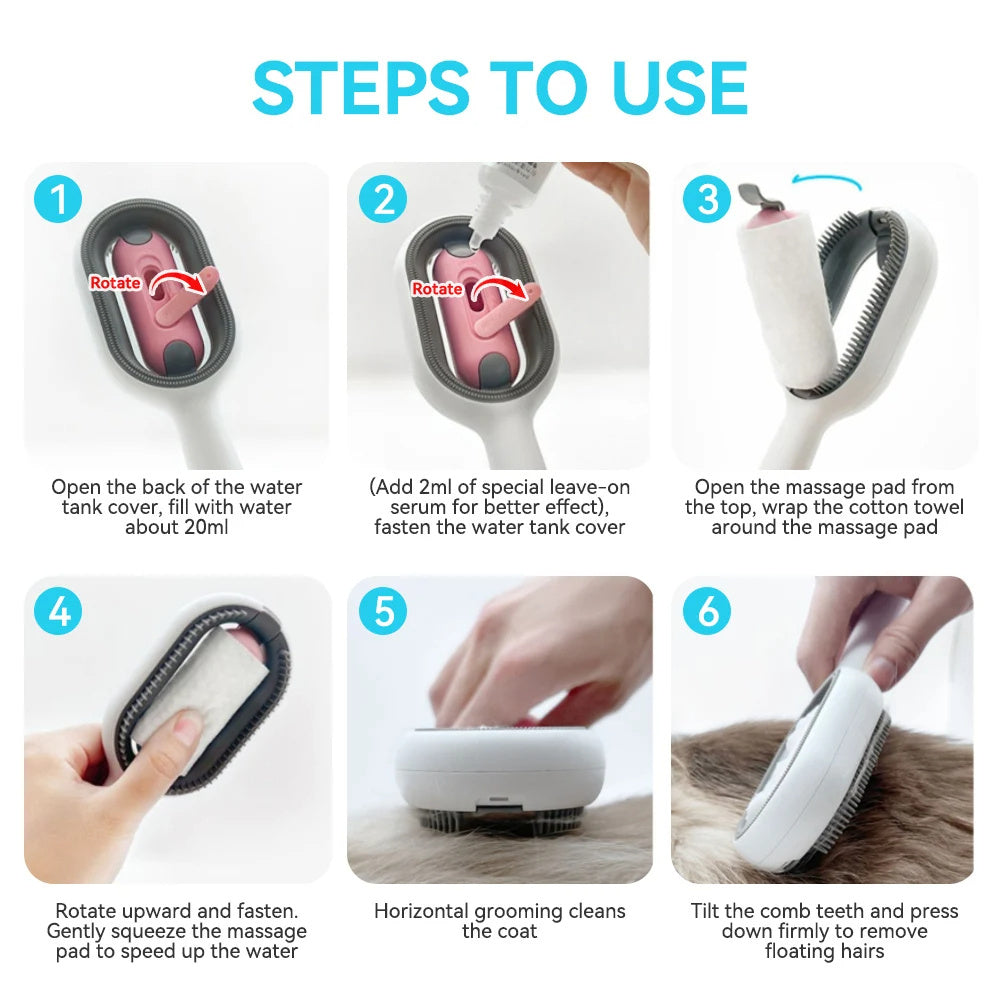 Kit Limpeza para Gatos | Escova + Raspador para Móveis e Roupa