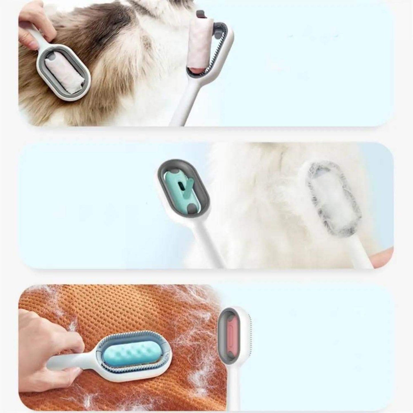 Kit Limpeza para Gatos | Escova + Raspador para Móveis e Roupa